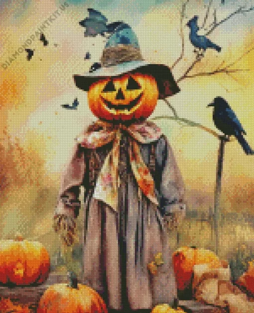 Halloween Scarecrow Diamond Painting