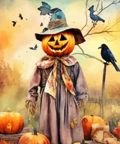 Halloween Scarecrow Diamond Painting