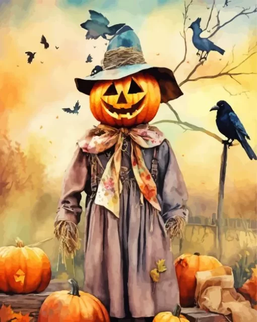 Halloween Scarecrow Diamond Painting