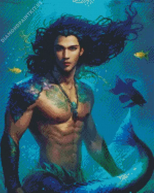 Handsome Merman Diamond Painting