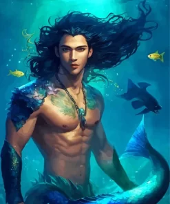 Handsome Merman Diamond Painting