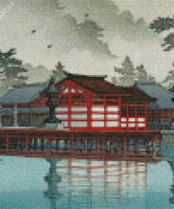 Miyajima In De Mist Diamond Painting