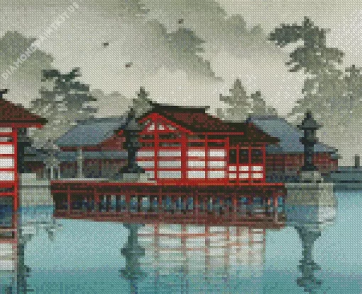 Miyajima In De Mist Diamond Painting