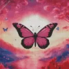 Pink Fantasy Butterfly Art Diamond Painting