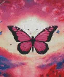 Pink Fantasy Butterfly Art Diamond Painting