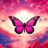 Pink Fantasy Butterfly Art Diamond Painting