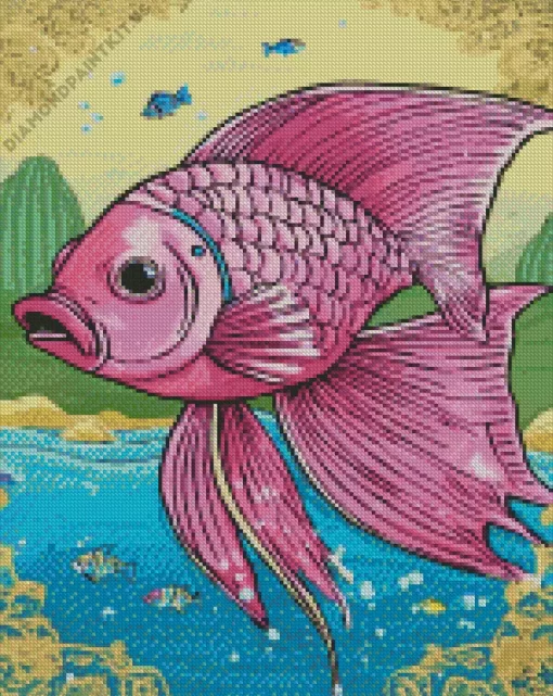 Pink Fish Diamond Painting