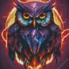 Purple Evil Owl Diamond Painting