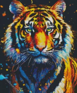 Splash Green Eyes Tiger Diamond Painting