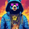 Stylish Gangsta Bear Diamond Painting