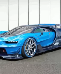 Super Blue Car Diamond Painting