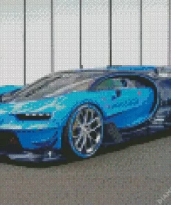 Super Blue Car Diamond Painting