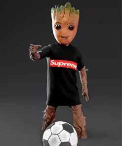 Supreme Groot Soccer Diamond Painting