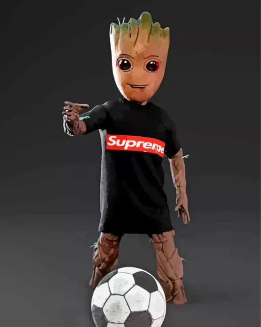 Supreme Groot Soccer Diamond Painting