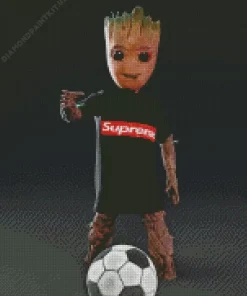 Supreme Groot Soccer Diamond Painting