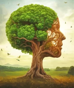 Tree Face Nature Diamond Painting