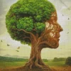 Tree Face Nature Diamond Painting