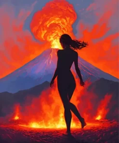 Volcano Lady Diamond Painting