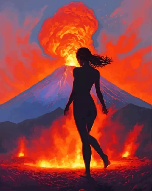 Volcano Lady Diamond Painting