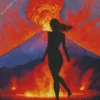 Volcano Lady Diamond Painting