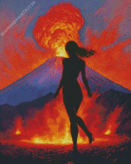 Volcano Lady Diamond Painting