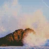 Waves Crashing On Rocks Diamond Painting