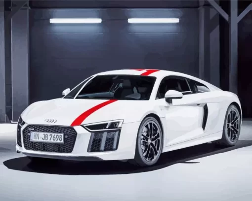 White Audi i8 Diamond Painting