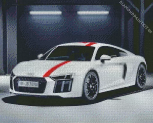 White Audi i8 Diamond Painting