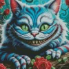 Alice In Wonderland Blue Cheshire Cat Diamond Painting