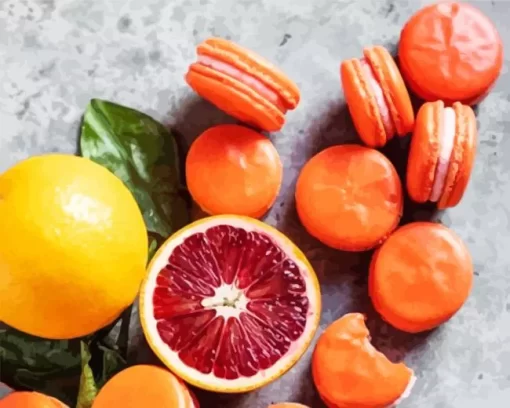 Blood Orange And Macarons Diamond Painting