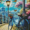 Blue Bike Diamond Painting