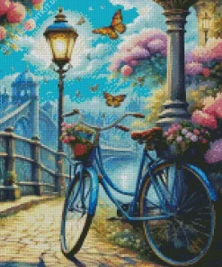 Blue Bike Diamond Painting