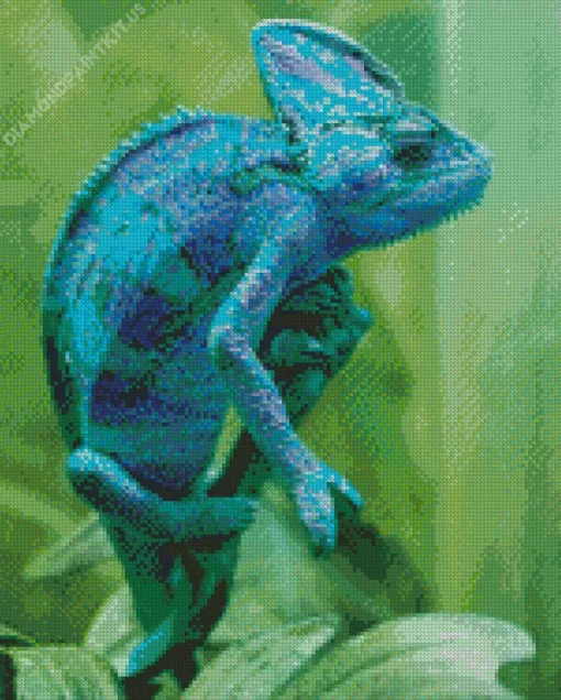 Blue Chameleon Diamond Painting