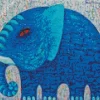 Blue Elephant Art Diamond Painting