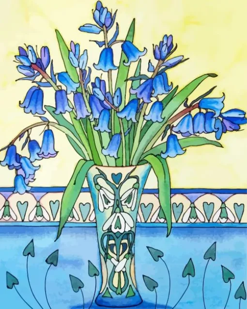 Bluebells Vase Diamond Painting