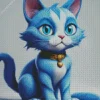 Cartoon Baby Blue Cat Diamond Painting