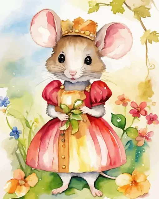 Fairytale Princess Mouse Diamond Painting