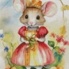 Fairytale Princess Mouse Diamond Painting