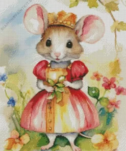 Fairytale Princess Mouse Diamond Painting