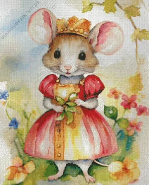 Fairytale Princess Mouse Diamond Painting