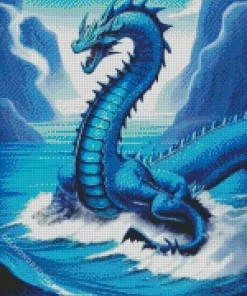 Ocean Blue Dragon Diamond Painting