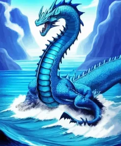 Ocean Blue Dragon Diamond Painting