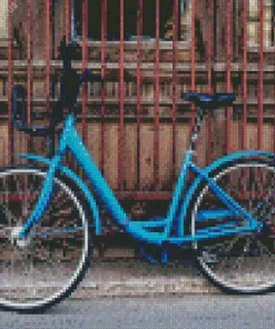 Old Blue Bike Diamond Painting