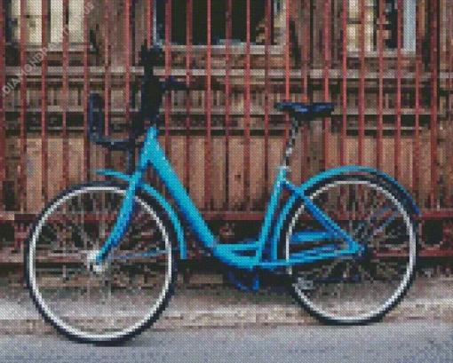 Old Blue Bike Diamond Painting