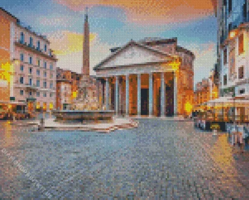 Pantheon Rome Diamond Painting