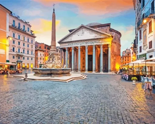 Pantheon Rome Diamond Painting