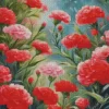 Red Blooming Carnation Diamond Painting