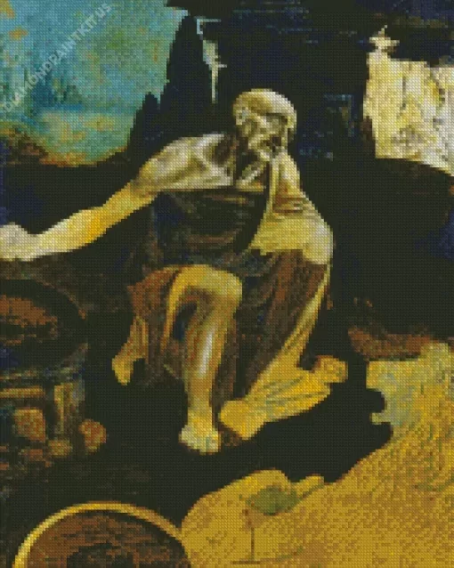 Saint Jerome in the Wilderness Diamond Painting