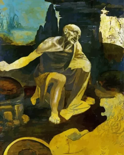 Saint Jerome in the Wilderness Diamond Painting