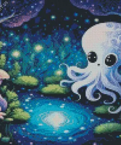 Adorable Ghost Octopus Diamond Painting